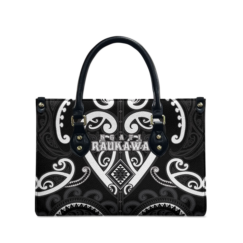 Aotearoa Ngati Raukawa Leather Bag Maori Tribal Pattern LT05 - Polynesian Pride