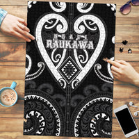 Aotearoa Ngati Raukawa Puzzle Maori Tribal Pattern LT05 Black - Polynesian Pride