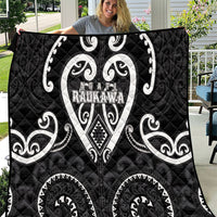 Aotearoa Ngati Raukawa Quilt Maori Tribal Pattern LT05 Black - Polynesian Pride