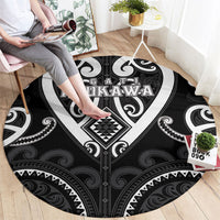Aotearoa Ngati Raukawa Round Carpet Maori Tribal Pattern LT05 - Polynesian Pride