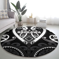 Aotearoa Ngati Raukawa Round Carpet Maori Tribal Pattern LT05 - Polynesian Pride