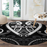 Aotearoa Ngati Raukawa Round Carpet Maori Tribal Pattern LT05 - Polynesian Pride