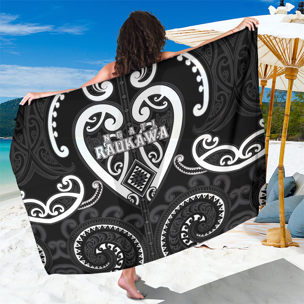 Aotearoa Ngati Raukawa Sarong Maori Tribal Pattern LT05 One Size 44 x 66 inches Black - Polynesian Pride