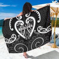 Aotearoa Ngati Raukawa Sarong Maori Tribal Pattern LT05 One Size 44 x 66 inches Black - Polynesian Pride