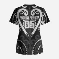 Custom Aotearoa Ngati Raukawa Scrub Top Maori Tribal Pattern LT05 - Polynesian Pride