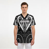 Custom Aotearoa Ngati Raukawa Scrub Top Maori Tribal Pattern LT05 - Polynesian Pride