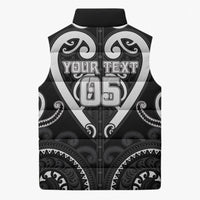 Custom Aotearoa Ngati Raukawa Sleeveless Puffer Jacket Maori Tribal Pattern LT05 - Polynesian Pride