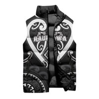 Custom Aotearoa Ngati Raukawa Sleeveless Puffer Jacket Maori Tribal Pattern LT05 - Polynesian Pride