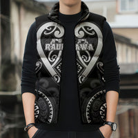 Custom Aotearoa Ngati Raukawa Sleeveless Puffer Jacket Maori Tribal Pattern LT05 - Polynesian Pride