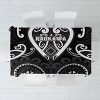 Aotearoa Ngati Raukawa Tablecloth Maori Tribal Pattern LT05 Black - Polynesian Pride