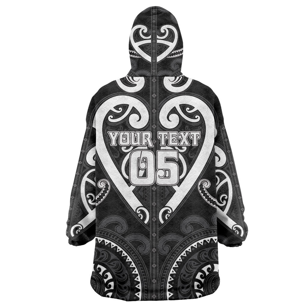Custom Aotearoa Ngati Raukawa Wearable Blanket Hoodie Maori Tribal Pattern LT05 - Polynesian Pride