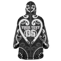 Custom Aotearoa Ngati Raukawa Wearable Blanket Hoodie Maori Tribal Pattern LT05 - Polynesian Pride