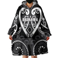 Custom Aotearoa Ngati Raukawa Wearable Blanket Hoodie Maori Tribal Pattern LT05 - Polynesian Pride