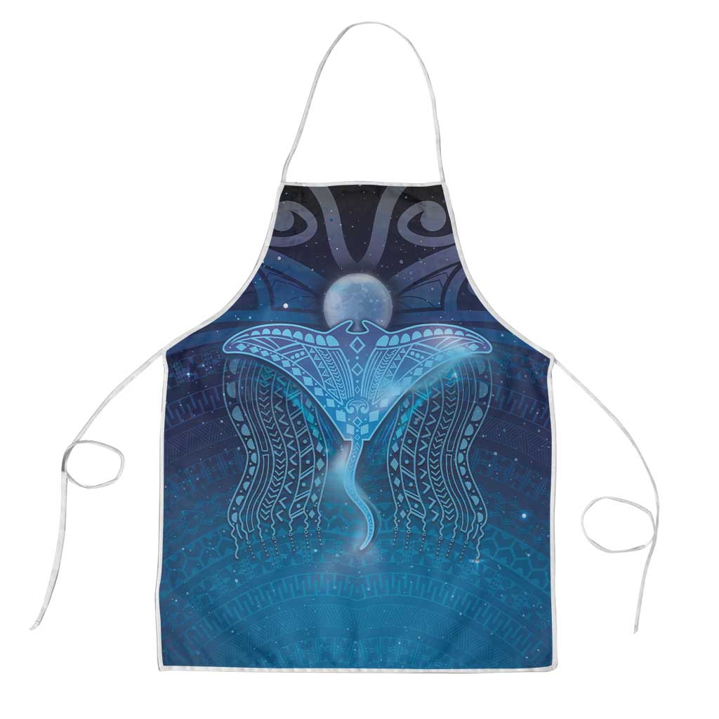 Polynesia Manta Ray Apron Let's The Sea Set You Free LT05 Blue - Polynesian Pride