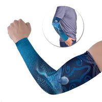 Polynesia Manta Ray Arm Sleeves Let's The Sea Set You Free LT05 Set of 2 Blue - Polynesian Pride