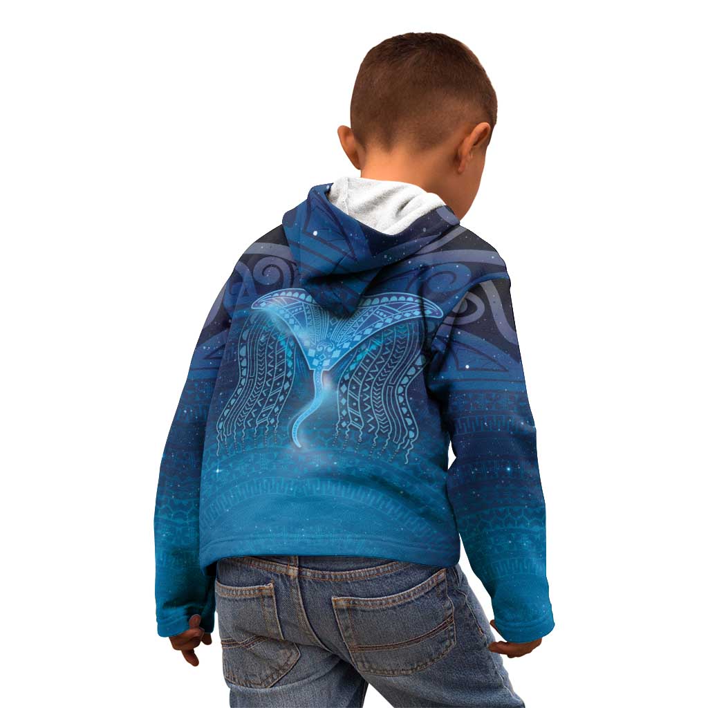 Polynesia Manta Ray Kid Hoodie Let's The Sea Set You Free LT05 - Polynesian Pride