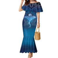 Polynesia Manta Ray Mermaid Dress Let's The Sea Set You Free LT05 Women Blue - Polynesian Pride