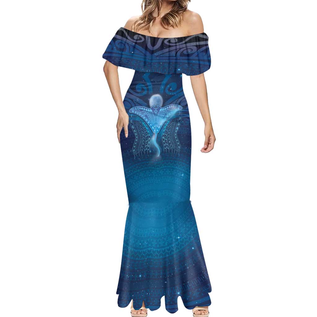 Polynesia Manta Ray Mermaid Dress Let's The Sea Set You Free LT05 - Polynesian Pride