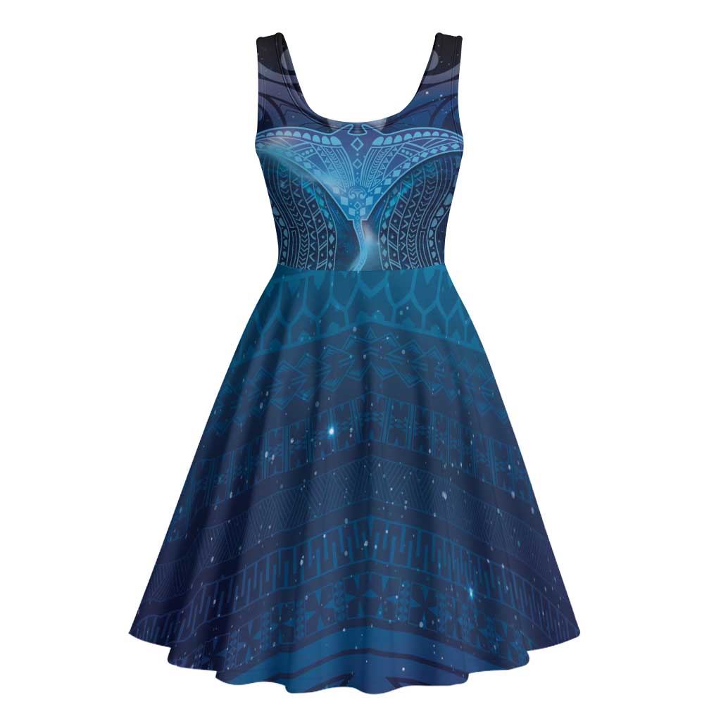 Polynesia Manta Ray Midi Dress Let's The Sea Set You Free LT05 - Polynesian Pride
