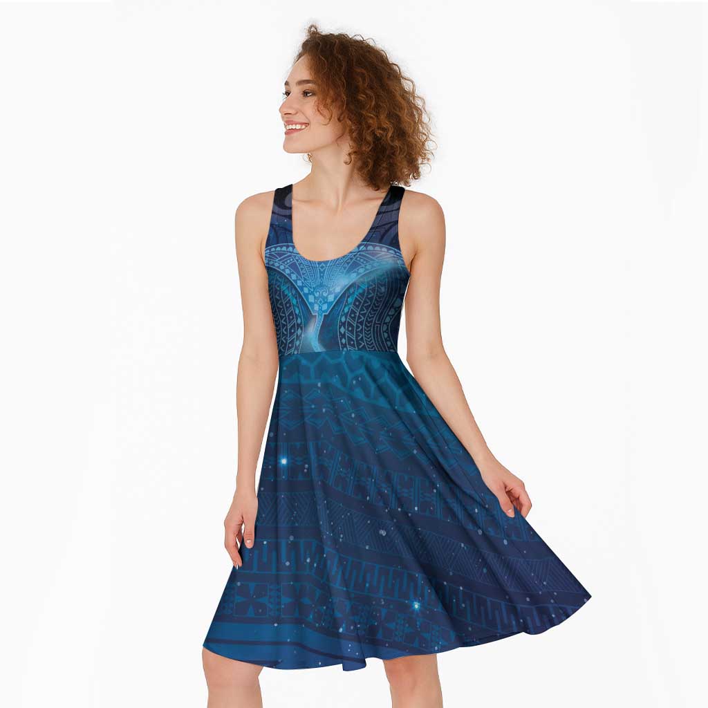 Polynesia Manta Ray Midi Dress Let's The Sea Set You Free LT05 - Polynesian Pride