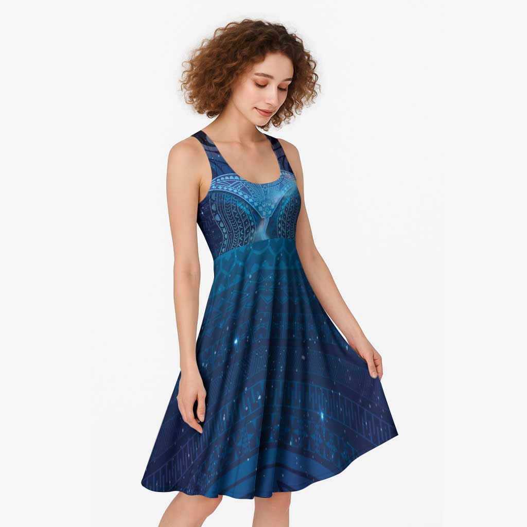Polynesia Manta Ray Midi Dress Let's The Sea Set You Free LT05 - Polynesian Pride