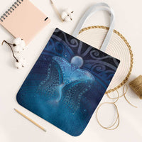 Polynesia Manta Ray Tote Bag Let's The Sea Set You Free LT05 White Strap One Size Blue - Polynesian Pride