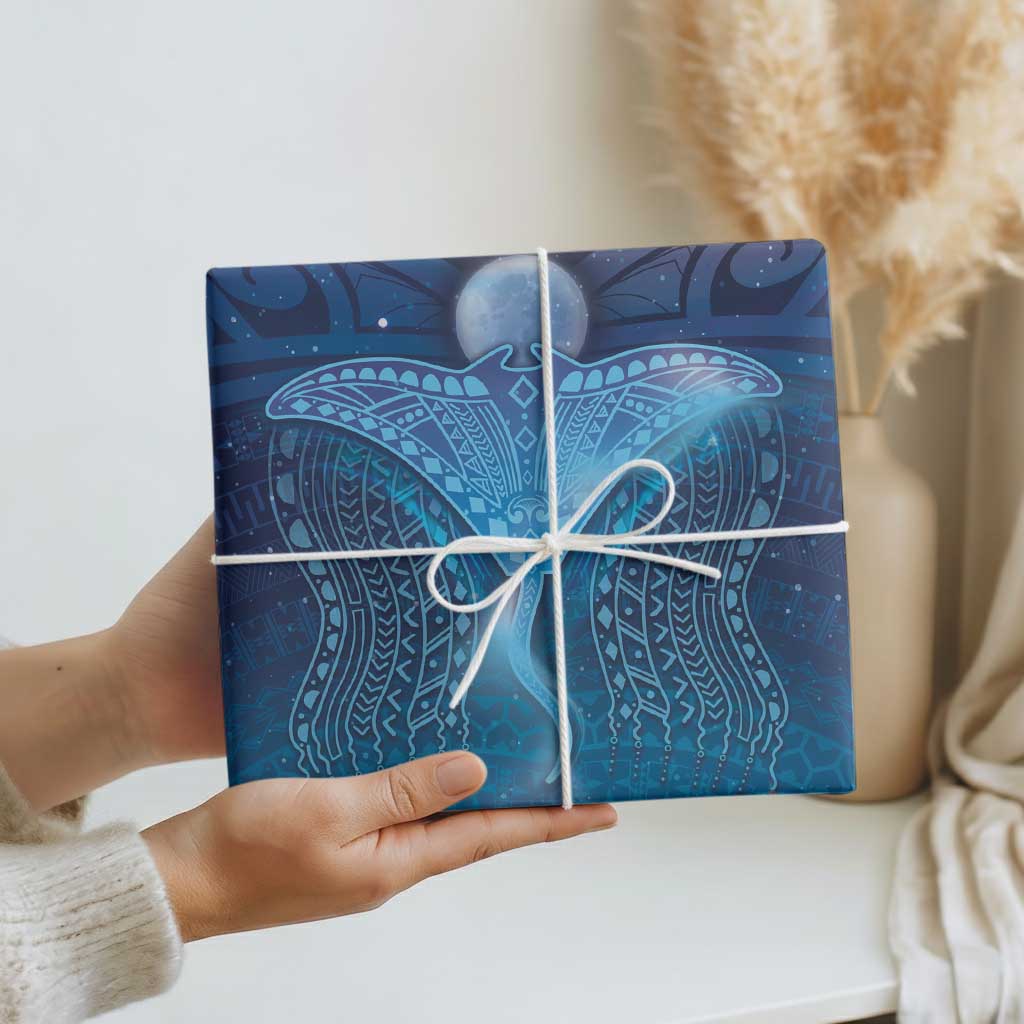 Polynesia Manta Ray Wrapping Paper Let's The Sea Set You Free LT05 - Polynesian Pride