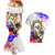 Filipino American History Month Couples Matching Mermaid Dress and Hawaiian Shirt The Eight-Rayed Sun Flags With Bald Eagle LT05 - Polynesian Pride