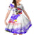 Filipino American History Month Family Matching Summer Maxi Dress and Hawaiian Shirt The Eight-Rayed Sun Flags With Bald Eagle LT05 Daughter's Dress White - Polynesian Pride