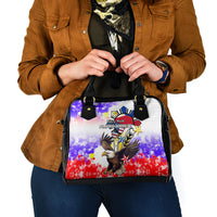 Filipino American History Month Shoulder Handbag The Eight-Rayed Sun Flags With Bald Eagle LT05 - Polynesian Pride