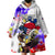 Filipino American History Month Wearable Blanket Hoodie The Eight-Rayed Sun Flags With Bald Eagle LT05 - Polynesian Pride