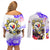 Personalized Filipino American History Month Couples Matching Off Shoulder Short Dress and Long Sleeve Button Shirts The Eight-Rayed Sun Flags With Bald Eagle LT05 - Polynesian Pride