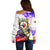 Personalized Filipino American History Month Off Shoulder Sweater The Eight-Rayed Sun Flags With Bald Eagle LT05 - Polynesian Pride