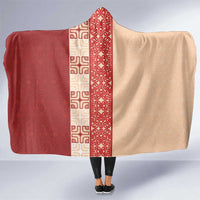 Papua New Guinea Hooded Blanket Oro Tapa Pattern LT05 One Size Beige - Polynesian Pride