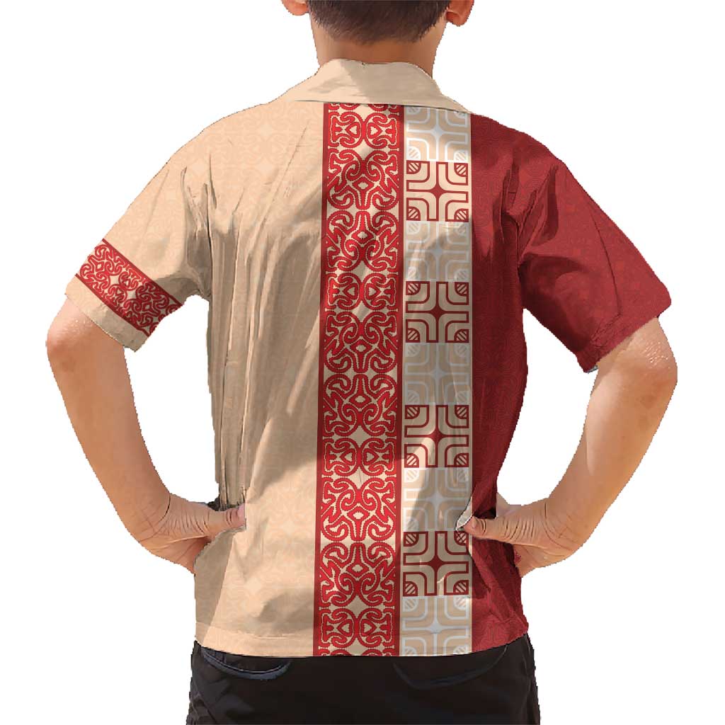 Papua New Guinea Kid Hawaiian Shirt Oro Tapa Pattern LT05 - Polynesian Pride