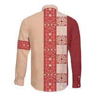 Papua New Guinea Long Sleeve Button Shirt Oro Tapa Pattern LT05 - Polynesian Pride