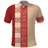 Papua New Guinea Polo Shirt Oro Tapa Pattern LT05 Beige - Polynesian Pride