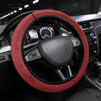 Papua New Guinea Steering Wheel Cover Oro Tapa Pattern LT05 Universal Fit Beige - Polynesian Pride