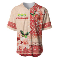 Papua New Guinea Oro Province Baseball Jersey Oro Birdwing Butterfly LT05 Beige - Polynesian Pride