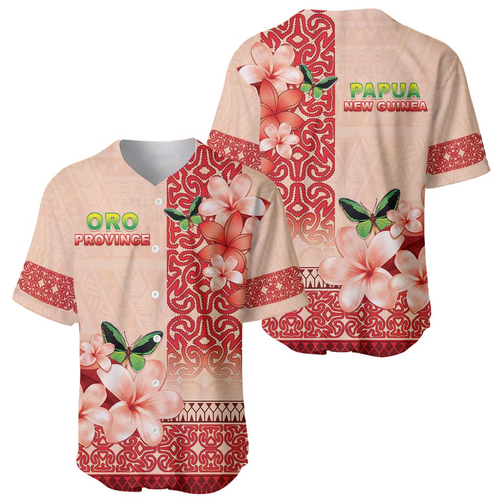Papua New Guinea Oro Province Baseball Jersey Oro Birdwing Butterfly LT05 - Polynesian Pride