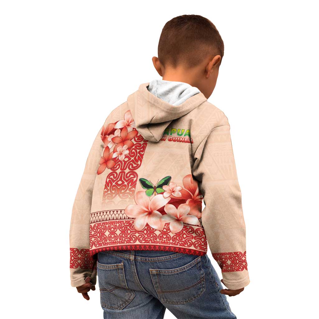Papua New Guinea Oro Province Kid Hoodie Oro Birdwing Butterfly LT05 - Polynesian Pride