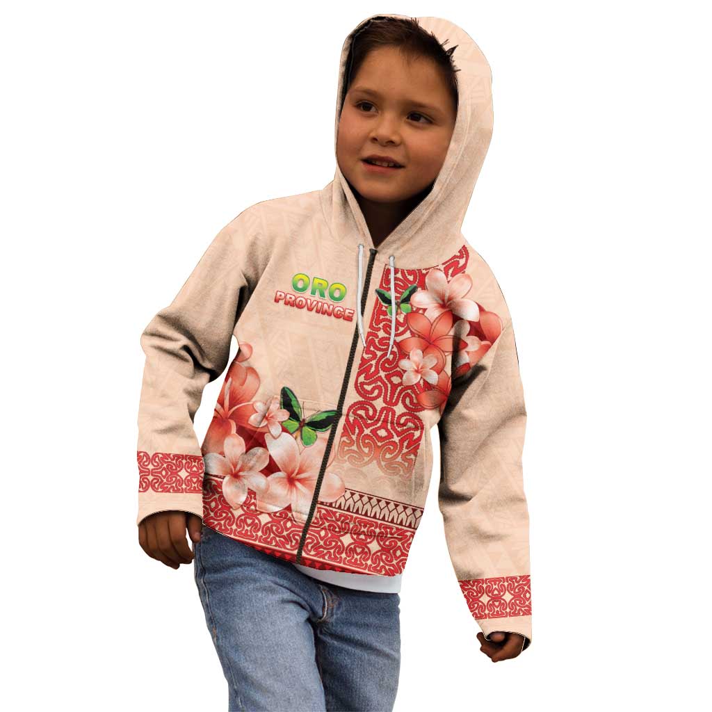 Papua New Guinea Oro Province Kid Hoodie Oro Birdwing Butterfly LT05 - Polynesian Pride