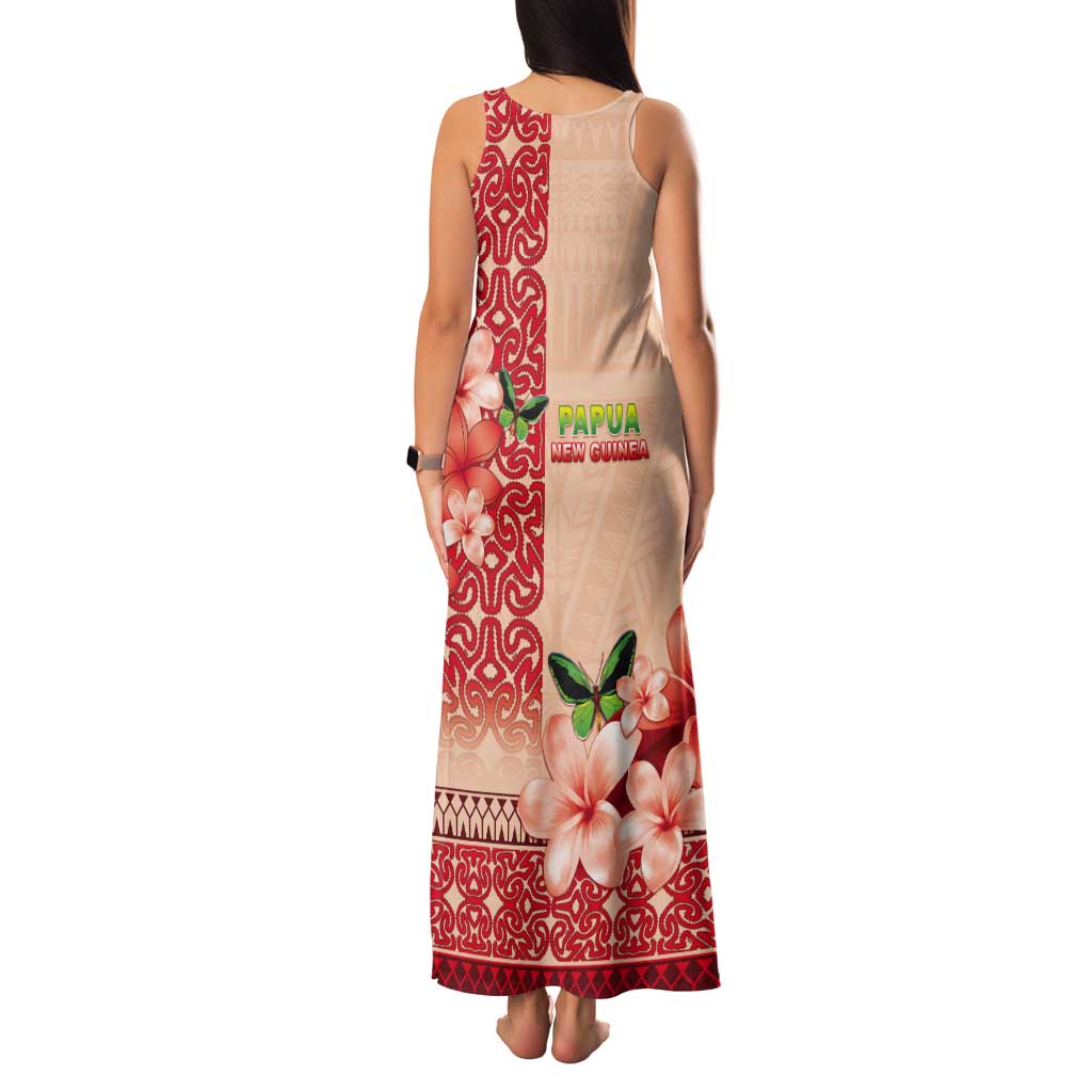 Papua New Guinea Oro Province Tank Maxi Dress Oro Birdwing Butterfly LT05 - Polynesian Pride
