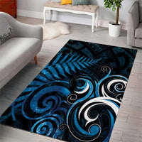 New Zealand Sea Week Area Rug Maori Wave Pattern Ocean Blue LT05 - Polynesian Pride