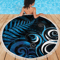 New Zealand Sea Week Beach Blanket Maori Wave Pattern Ocean Blue LT05 - Polynesian Pride
