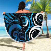New Zealand Sea Week Beach Blanket Maori Wave Pattern Ocean Blue LT05 - Polynesian Pride