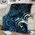 New Zealand Sea Week Blanket Maori Wave Pattern Ocean Blue