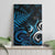 New Zealand Sea Week Canvas Wall Art Maori Wave Pattern Ocean Blue