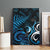 New Zealand Sea Week Canvas Wall Art Maori Wave Pattern Ocean Blue