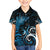 New Zealand Sea Week Family Matching Long Sleeve Bodycon Dress and Hawaiian Shirt Maori Wave Pattern Ocean Blue